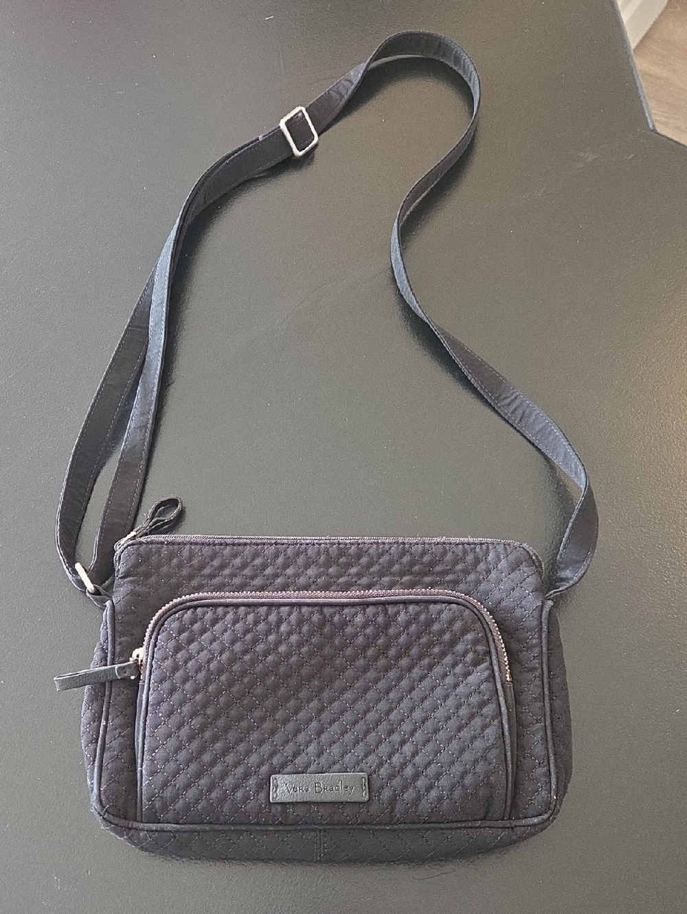 Vera Bradley Quilted Black Crossbody Messenger